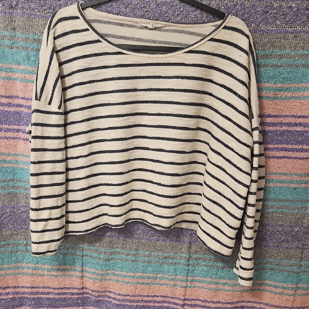 Jack by BB Dakota Black and White Striped Sweater